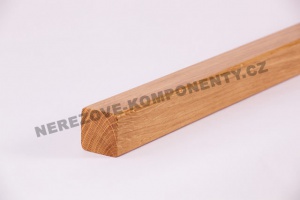 Holzhandlauf Eiche eckig 45x40 mm