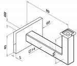 Handlaufhalter - eckiger HM