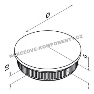 Endstück des Handlaufs 42,4 mm - gewölbt