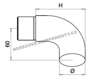 Endstück des Handlaufs 42,4 mm - Antritts-