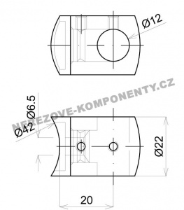 Traversenhalter 12 mm durchlaufend RP