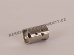 Edelstahl-Stabhalter 12 mm - Verbinder durchlaufend KS