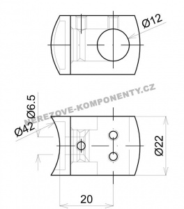 Edelstahl-Stabhalter 12 mm - Verbinder durchlaufend KS