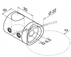 Edelstahl-Stabhalter 12 mm - seitlich-rechts KS