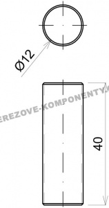 Verbinder des Edelstahlstabes 12 mm - durchlaufend