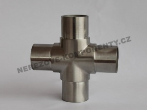Verbinder des Edelstahlhandlaufs 42,4 mm - Kreuzförmig